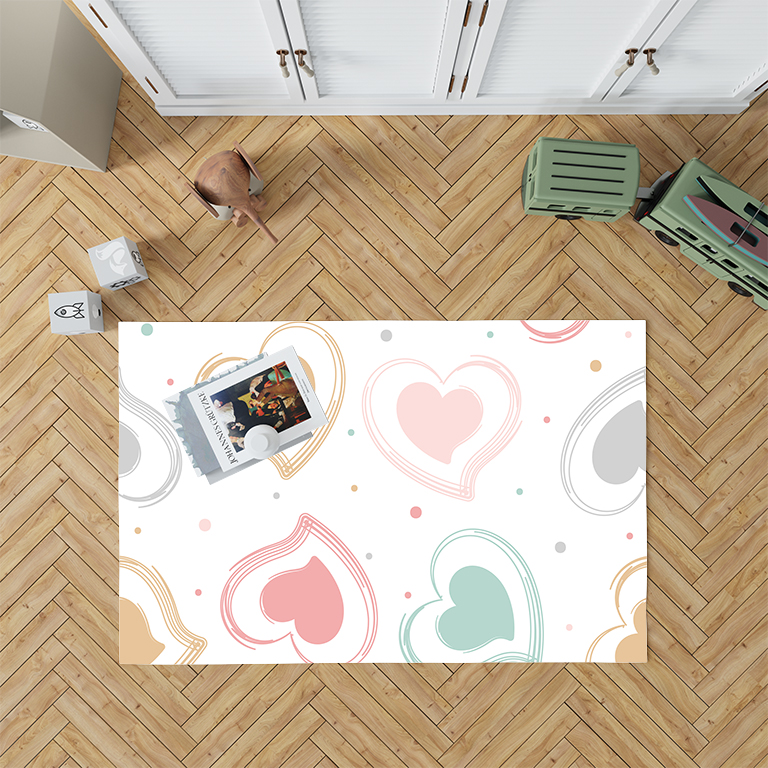 Square Heart Rug Boho Hearts – Cat-Ha-Rina Creations